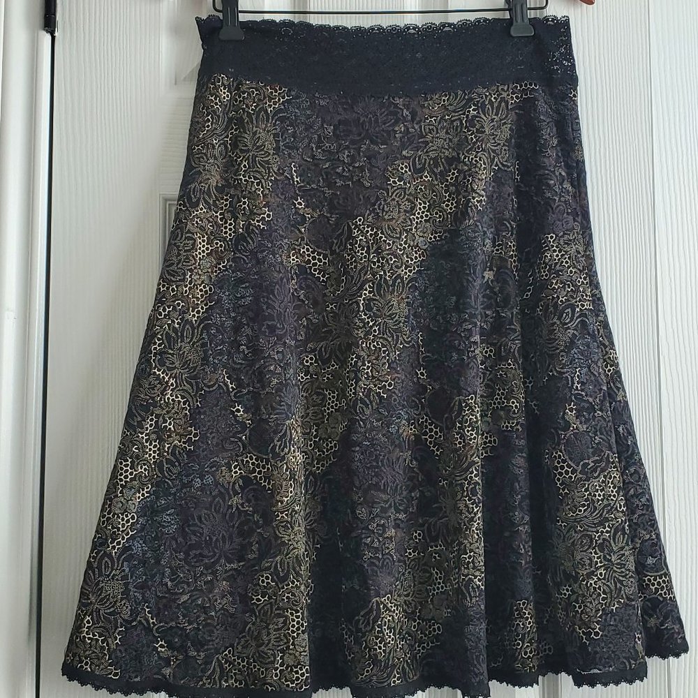 CAbi 6 black midi skirt